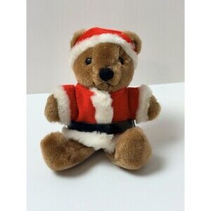 Vtg 1985 R. Dakin 6” Plush Santa Claus Teddy Bear Christmas Stuffed Animal Toy